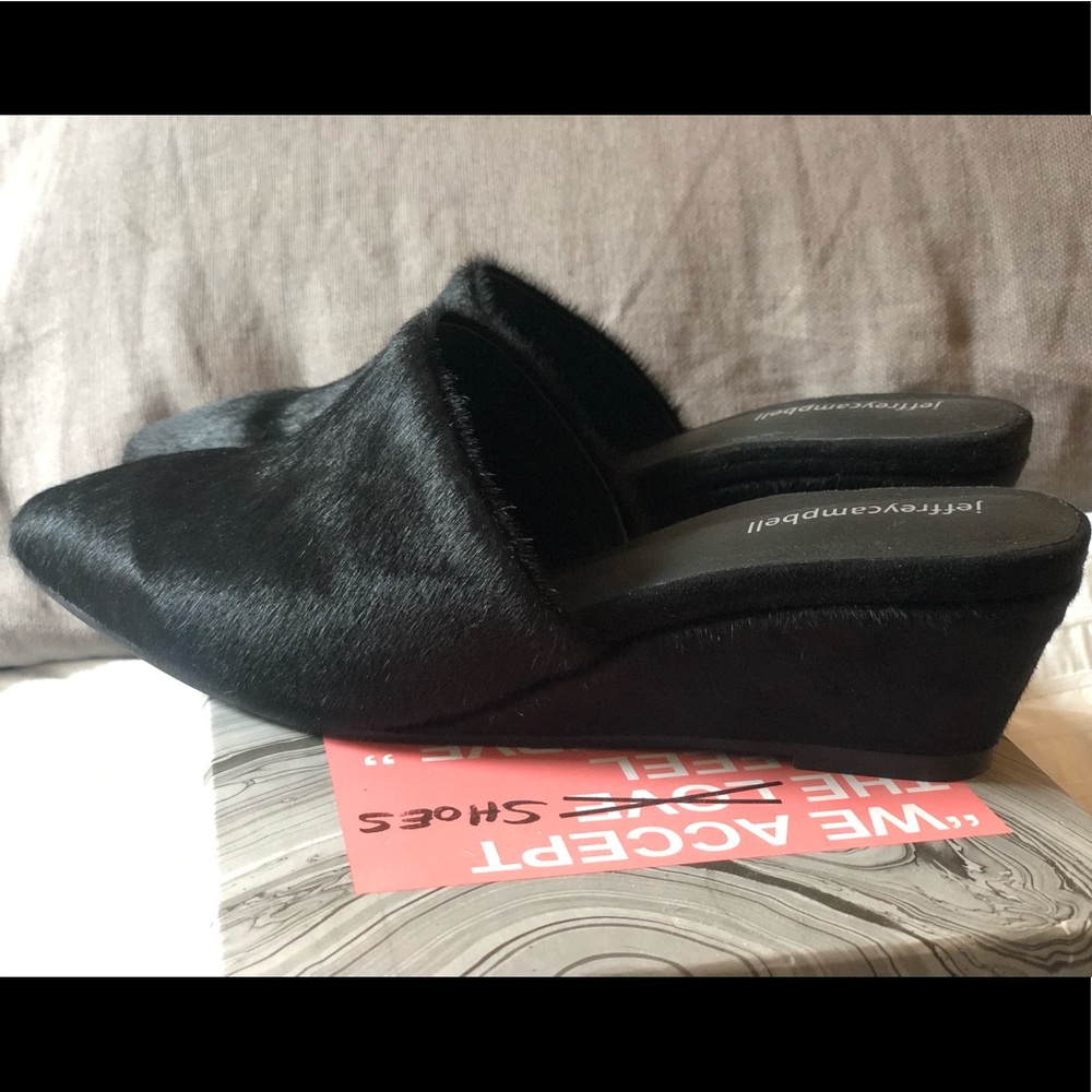 Jeffrey Campbell Noah Calf Hair Mules